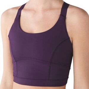 Lululemon Pure Practice Bra Deep Zinfandel Purple‎ Women 6 Luxtreme Strappy